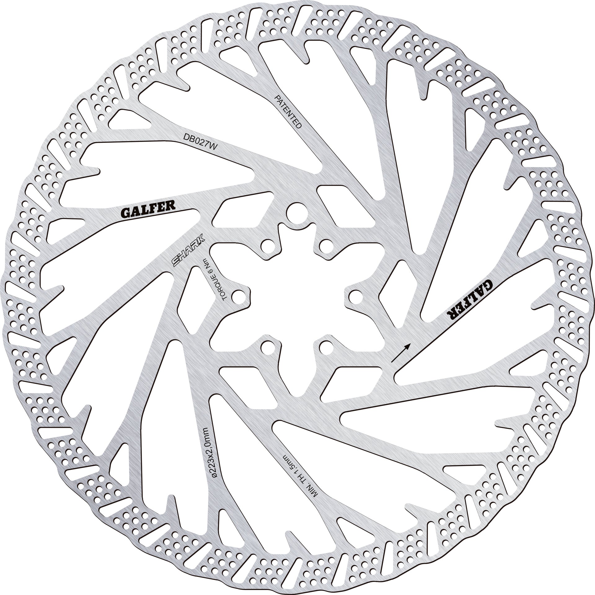 Galfer Disc Rotor - Shark 6 Bolt 2.0mm