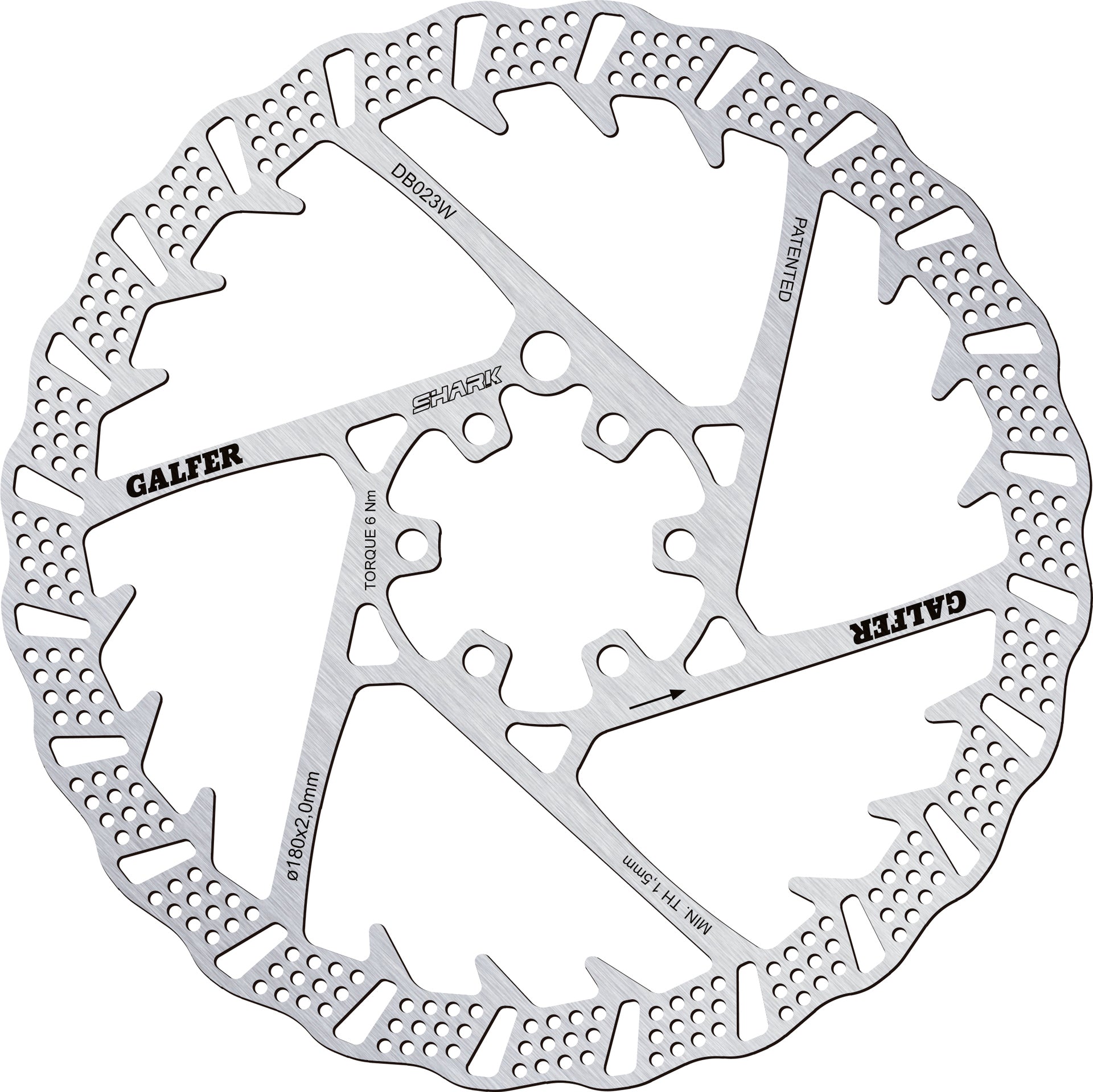 Galfer Disc Rotor - Shark 6 Bolt 2.0mm