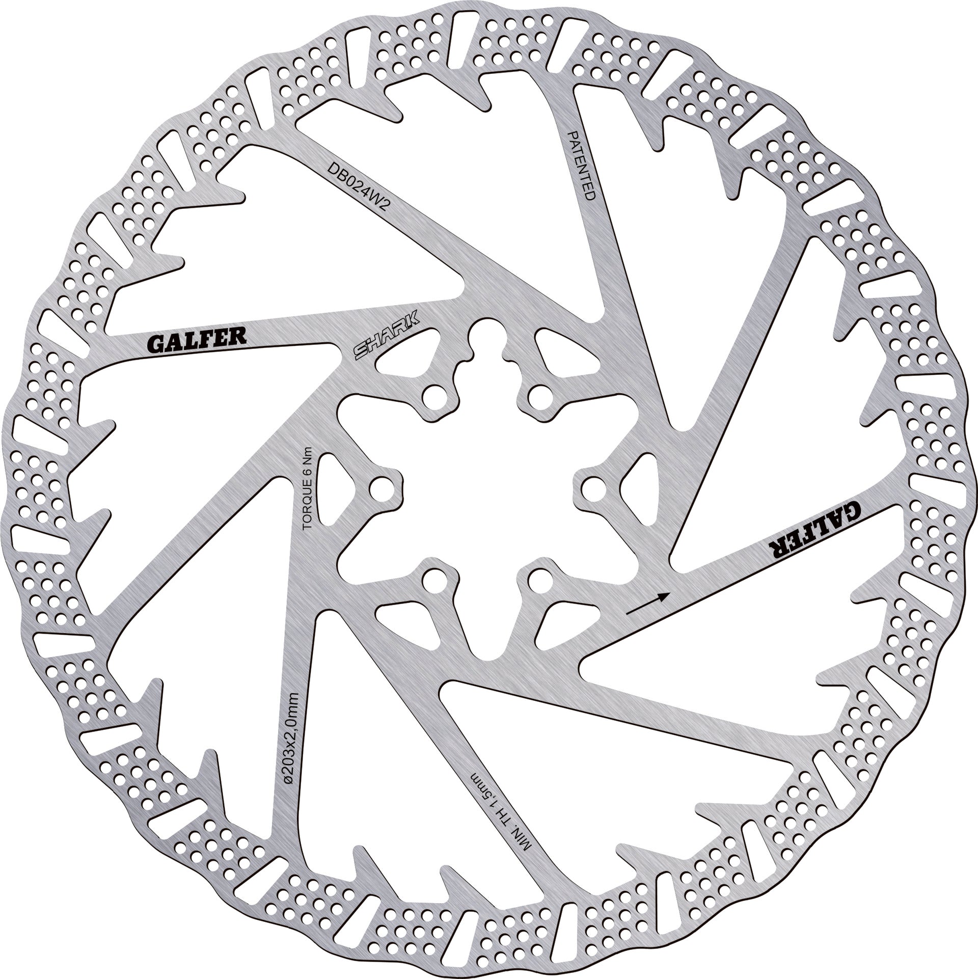 Galfer Disc Rotor - Shark 6 Bolt 2.0mm
